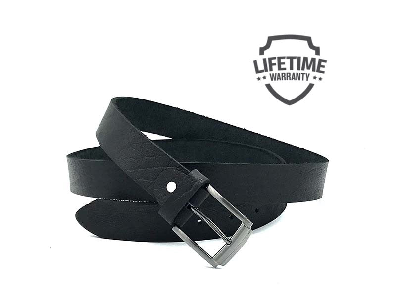 Pure Grain Leather Belt For Men - Color Black