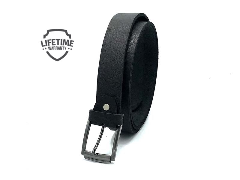 Pure Grain Leather Belt For Men - Color Black